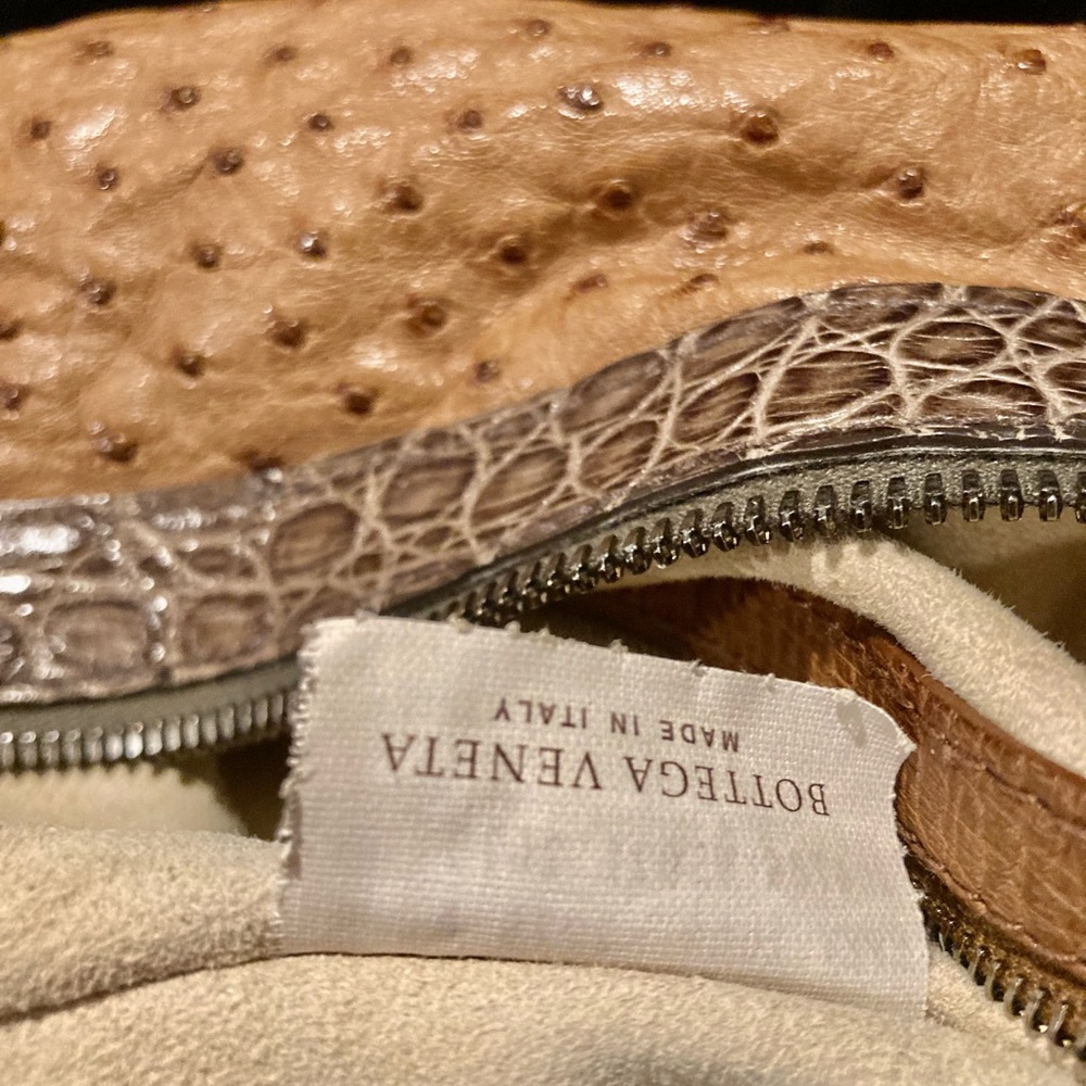 Bottega Veneta Runway Crocodile Ostrich Noce Bag - Picture 14 of 16